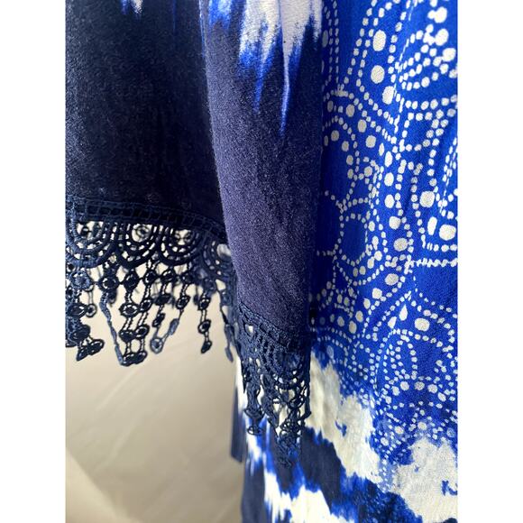 Ruby Rd. Blue and White top size 2x - Picture 5 of 8